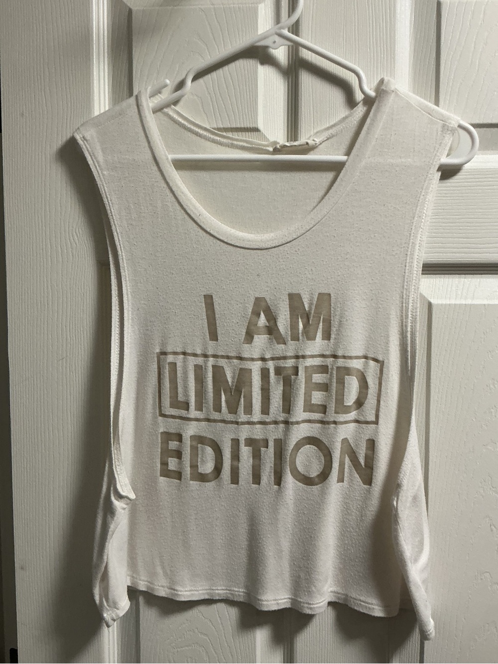 french pastry White Tank Top with Gold Graphic